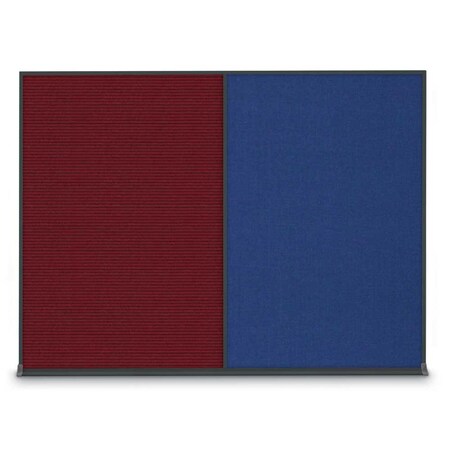 United Visual Products Double Door Radius Plus Corkboard, 48"X UV8003PLUS-SATIN-APRICOT